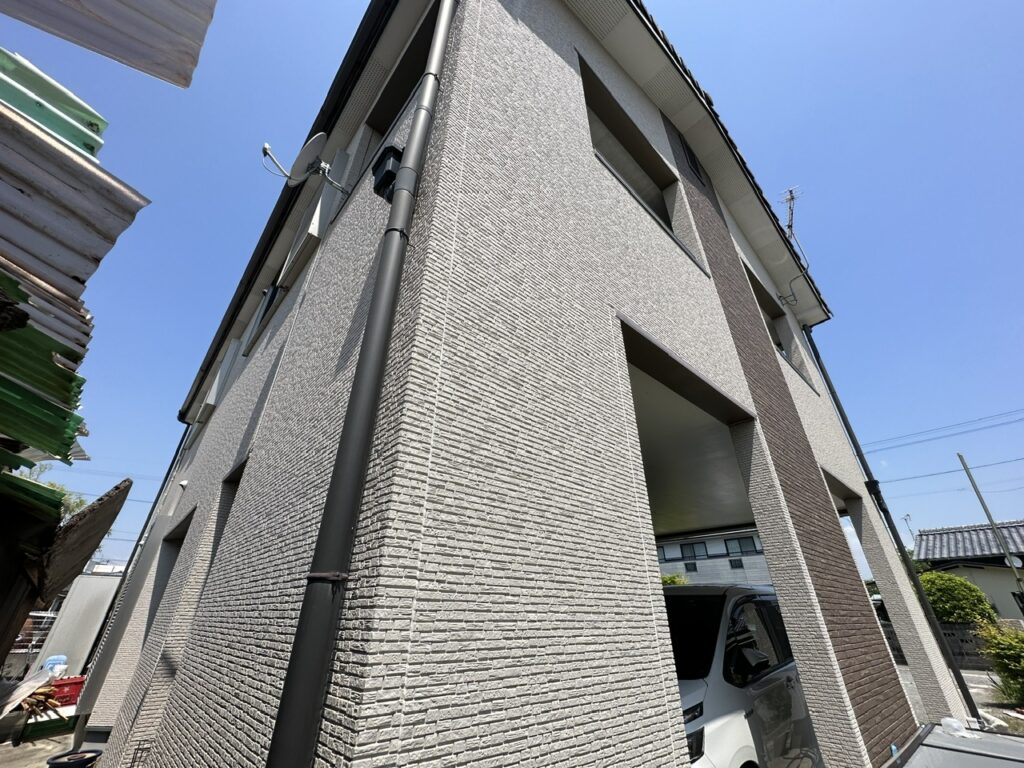 大川市T様の施工前の外壁（色あせ）