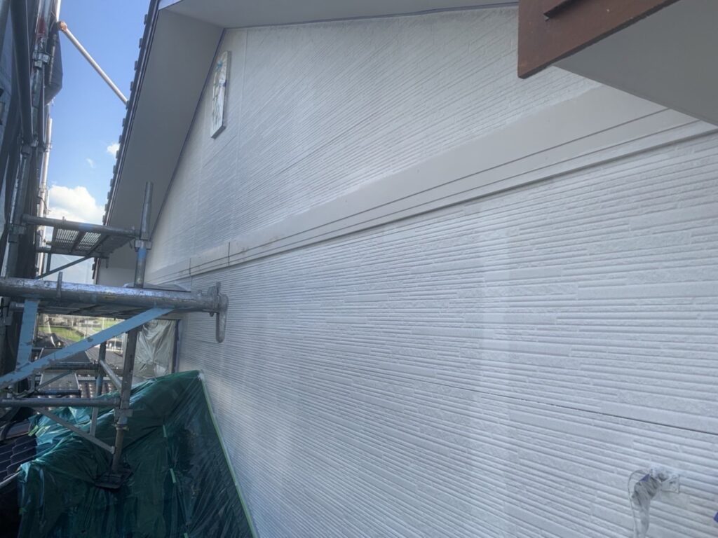 田川市K様の外壁の下塗り完了