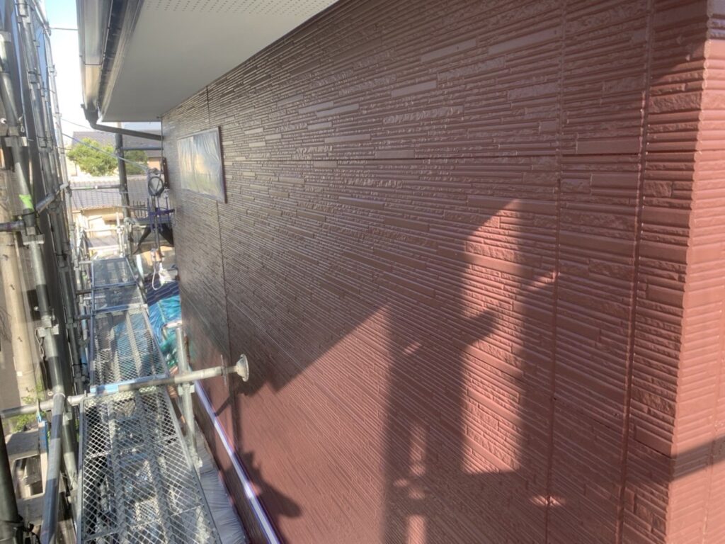 田川市K様の外壁の中塗り完了