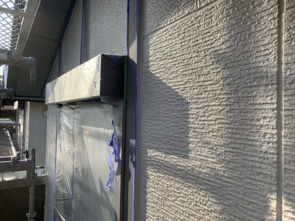 久留米市津福本町M様邸の2F外壁の中塗り完了