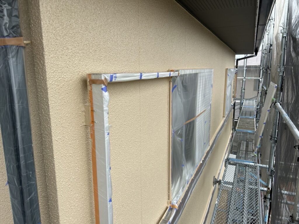 佐賀県三養基郡基山町M様邸の外壁の上塗り完了