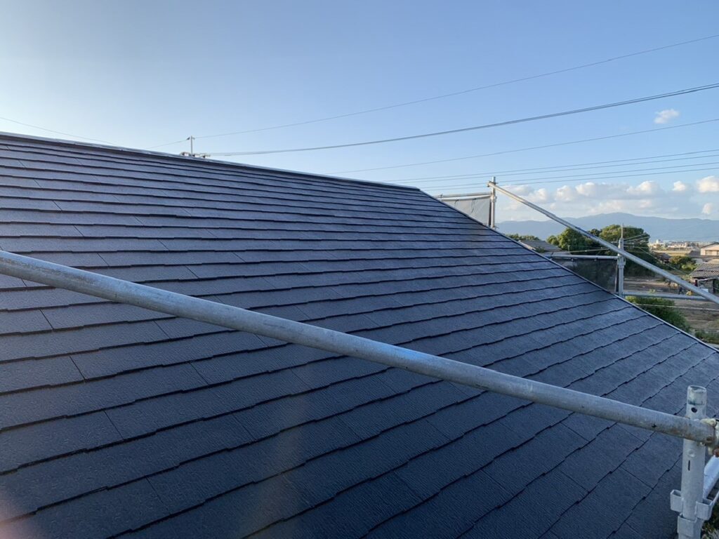 久留米市城島町Ｎ様邸の屋根の中塗り完了