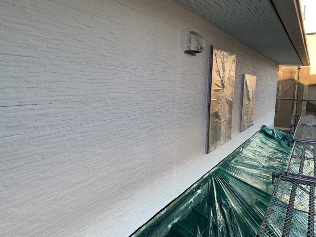 佐賀県神崎郡K様邸の2F外壁の下塗り後