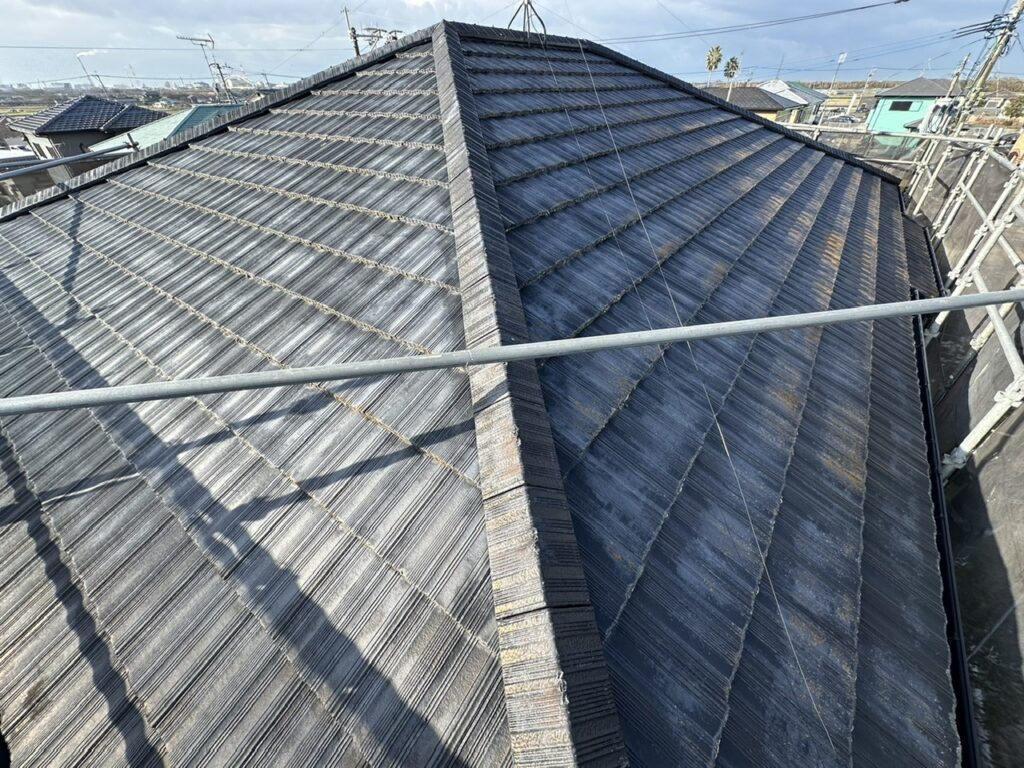 大牟田市大字岬S様邸の施工前の屋根
