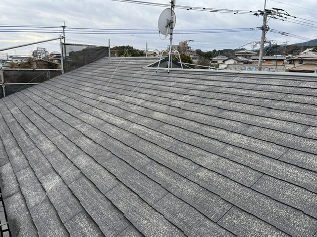 鳥栖市山浦町のN様邸の屋根の高圧洗浄後