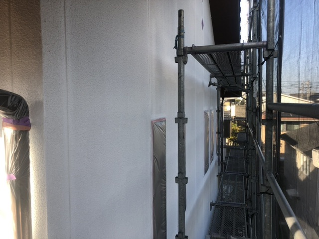 小郡市希みが丘N様邸の外壁の下塗り完了