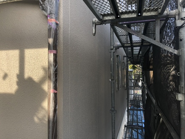 小郡市希みが丘N様邸の外壁の中塗り完了