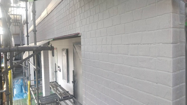 福岡県柳川市筑紫町K様邸の外壁の下塗り後
