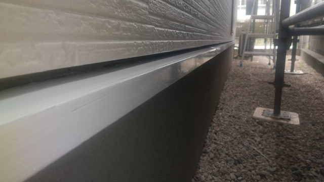 久留米市梅満町U様邸の水切りの錆止め完了