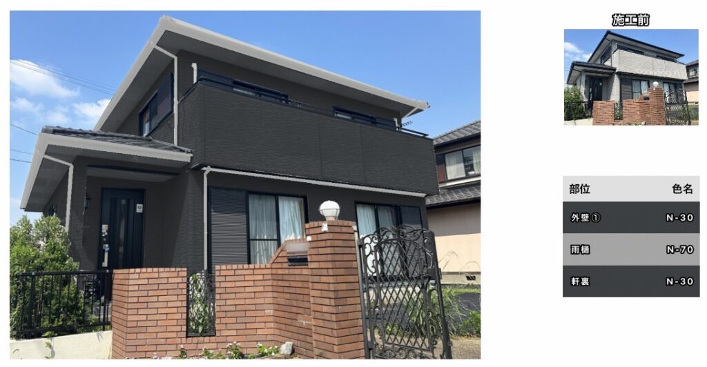 久留米市三潴町のH様邸のカラーシミュレーション