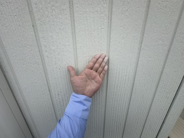 久留米市大善寺H様邸の外壁のチョーキング