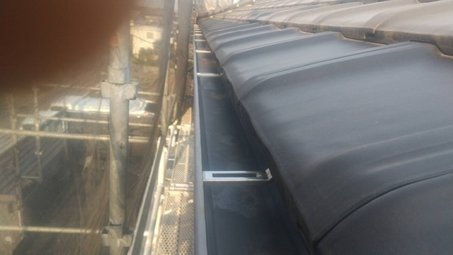 久留米市三潴町H様邸宅の雨樋の高圧洗浄後