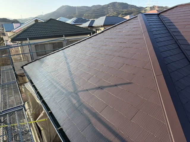 久留米市T様邸の屋根の上塗り後