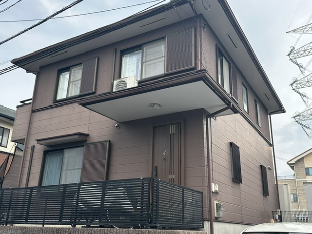 福岡県久留米市-屋根外壁塗装-施工前の外観-K様邸の場合