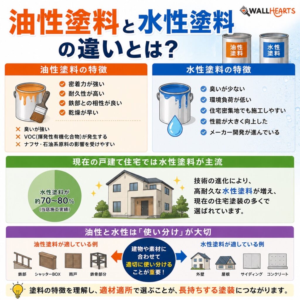 油性塗料と水性塗料の違い