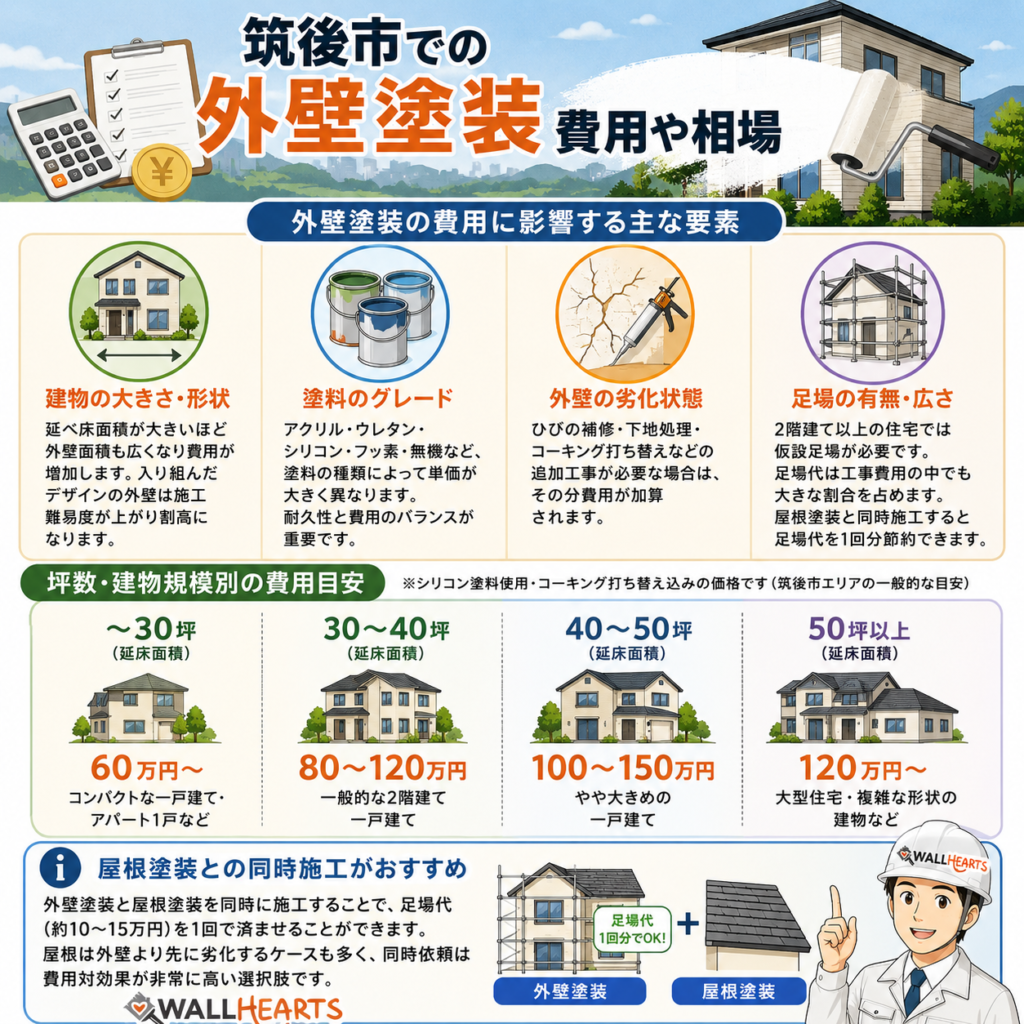 筑後市の外壁塗装の費用や相場