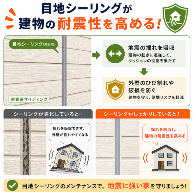 シーリングは建物の耐震性を高める