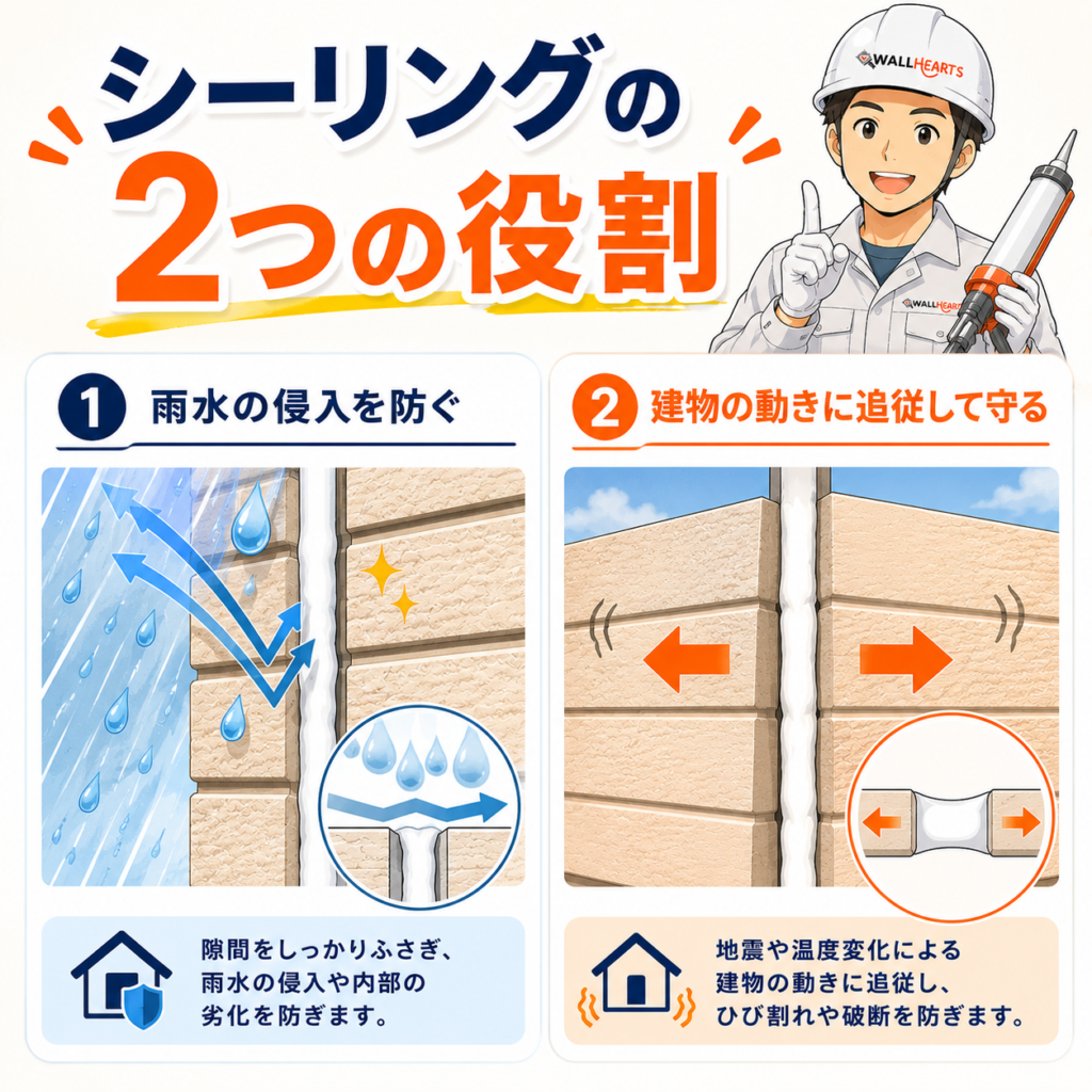 シーリングの役割-防水性と耐震性
