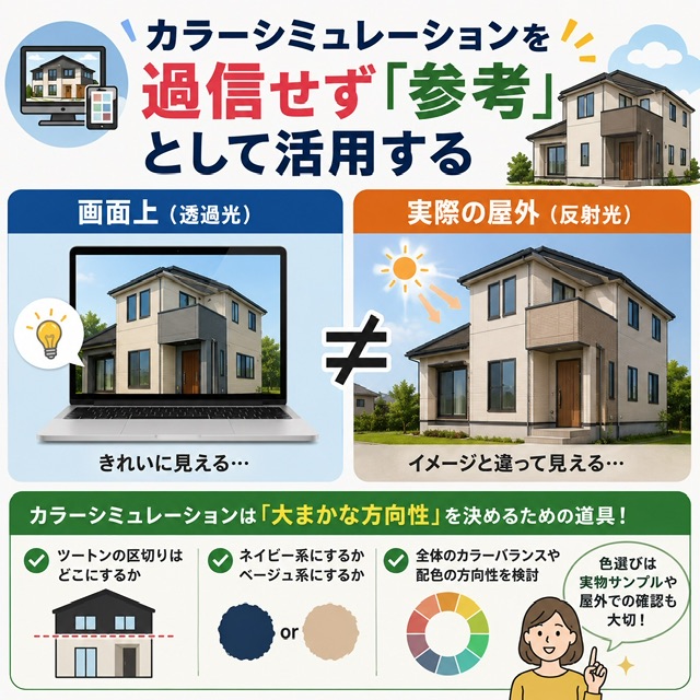 カラーシミュレーションを過信せず参考として活用する