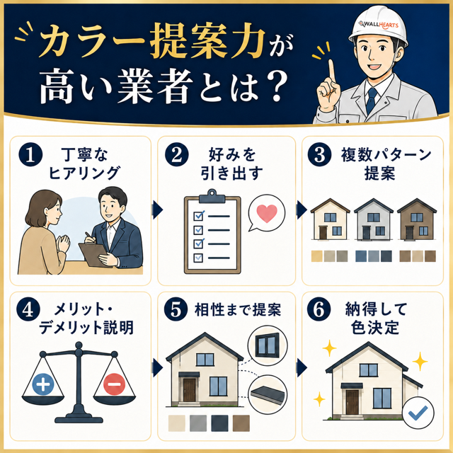 カラー提案力が高く、ヒアリングを丁寧に行ってくれるか