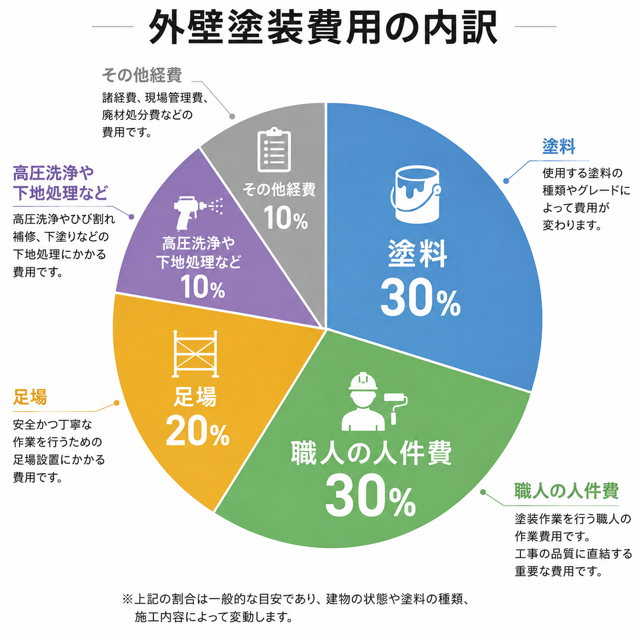 外壁塗装費用の内訳
